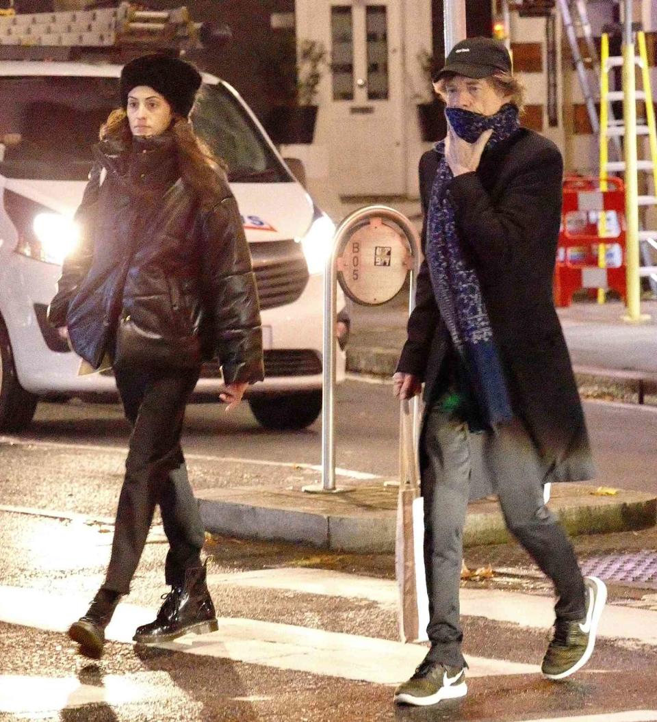 Mick Jagger and Melanie Hamrick sighting on November 28, 2019 in London, England