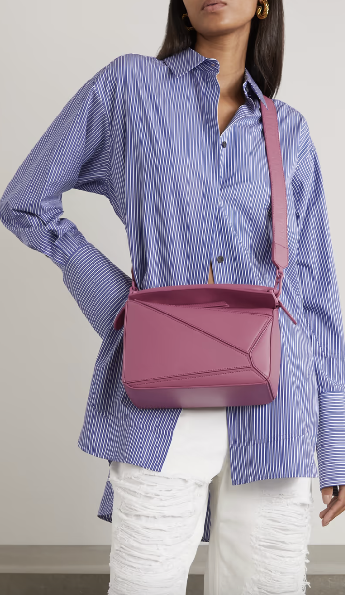 A Loewe Puzzle small leather shoulder bag is a worthy investment that will last you for many seasons to come. PHOTO: Net-A-Porter