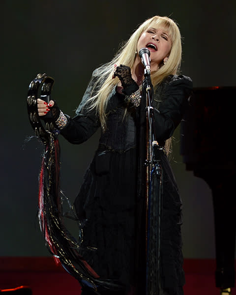 Singing her heart out during the Rod Stewart & Stevie Nicks' Heart and Soul Tour this August