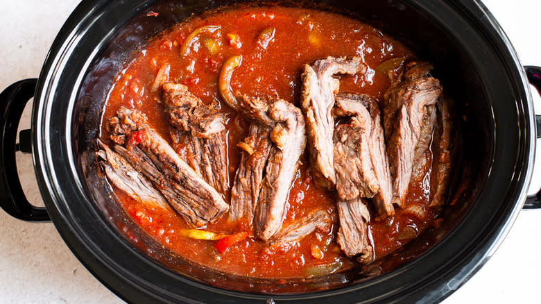 beef and salsa in crockpot