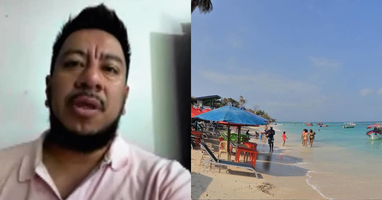 Mexicano relata cómo fue estafado en una playa de Colombia en donde abusan de los turistas. Foto: Captura de video YouTube vía Séptimo Día y Getty Images 