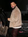 <p>Drake leaves dinner at Avra's in Beverly Hills on Wednesday night.</p>