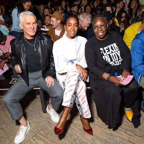 Baz Luhrmann, Kelly Rowland and Whoopi Goldberg on the front row.  - Credit: Benjamin Lozovsky/BFA.com