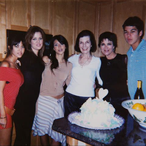 <p>Kris Jenner Instagram </p> The Kardashians with their grandmother, MJ Shannon