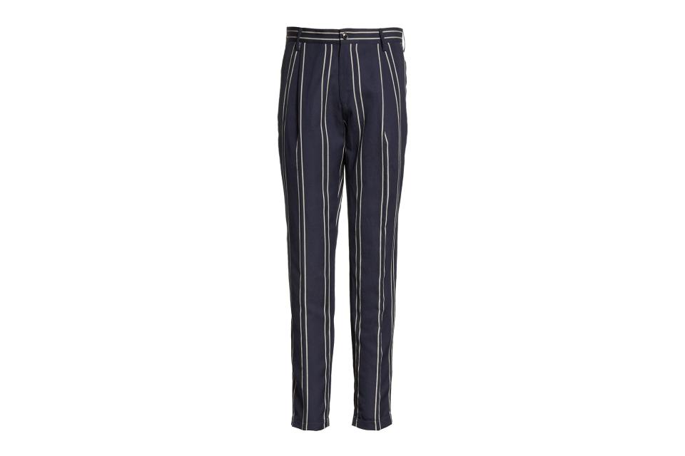 Tomorrowland stripe wool & linen pants