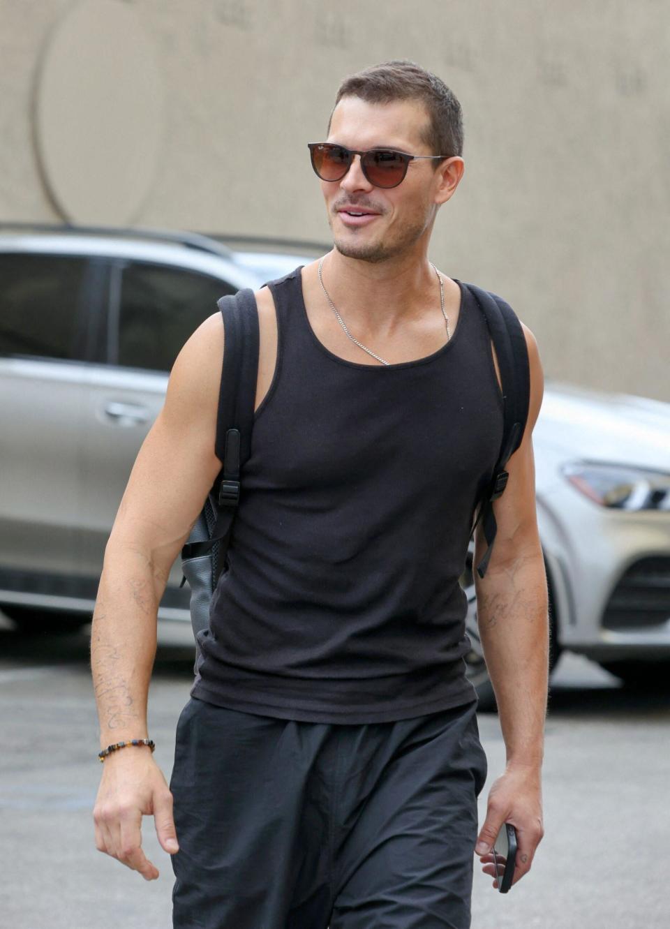 Professional dancer Gleb Savchenko during dance rehearsals for season 33 of DWTS