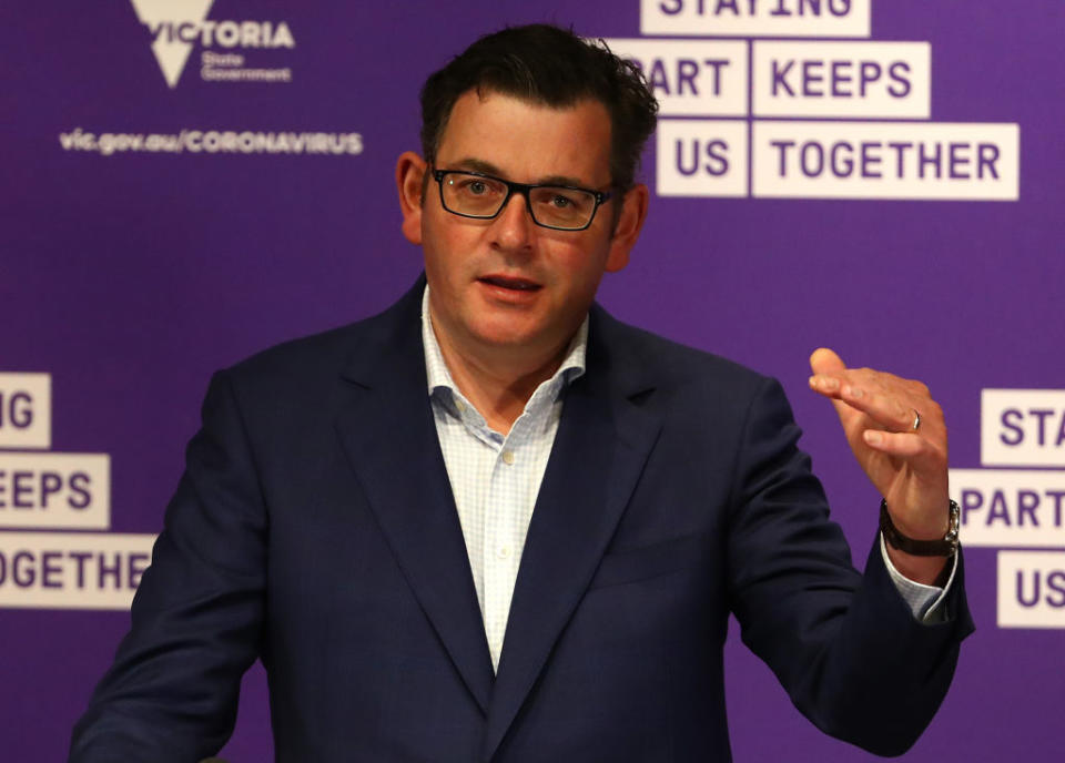 All eyes are now on Dan Andrews as he finalises Melbourne's next step on the roadmap. Source: Getty