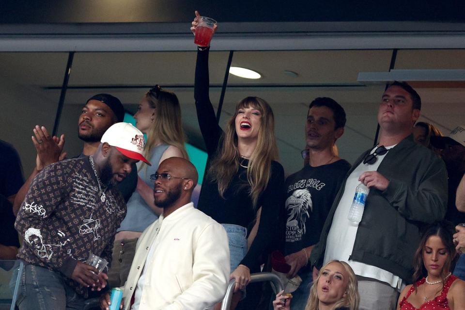 Swift cheered on Kelce’s team from the stands (Getty Images)