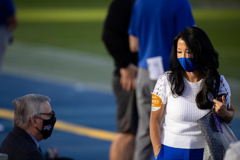 Buffalo Bills co-owner Kim Pegula is dealing with an undetermined health issue.