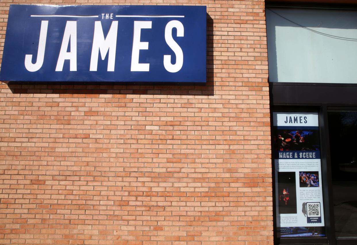 The James Theater stands at 213 N. Gilbert St. Wednesday, March 27, 2024 in downtown Iowa City, Iowa.