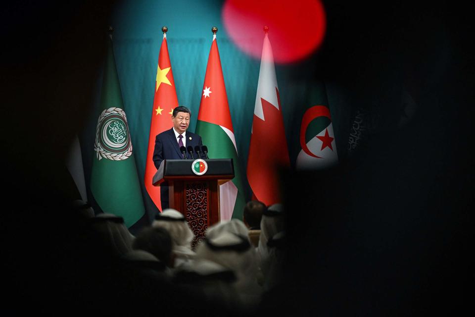 China’s President Xi Jinping during the opening ceremony of the 10th Ministerial Meeting of China-Arab States Cooperation Forum in Beijing on May 30, 2024.<span class="copyright">Jade Gao—AFP/Getty Images</span>