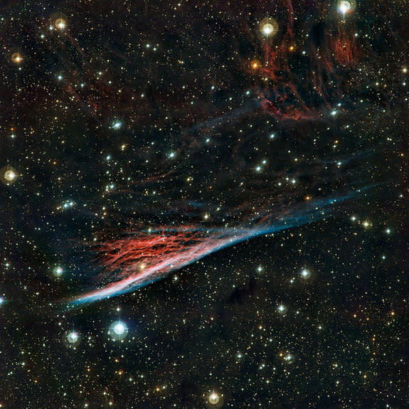 The oddly shaped Pencil Nebula (NGC 2736) is pictured in this image from the European Southern Observatory's La Silla Observatory in Chile. The image was released on Sept. 12, 2012.