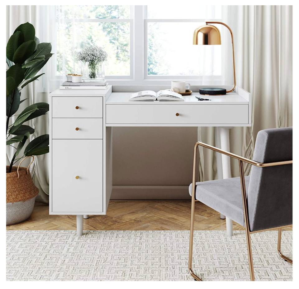 7) White Wooden Desk