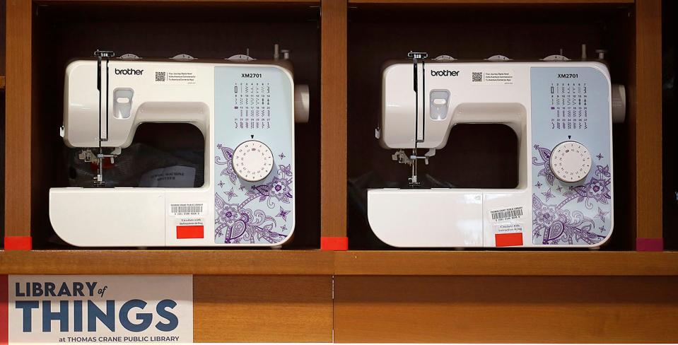You can borrow a sewing machine from the Library of Things at the Thomas Crane Public Library in Quincy. Wednesday, Jan. 31, 2024.
