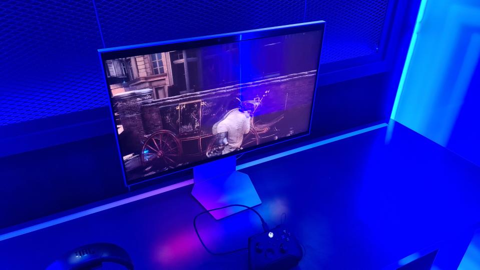 Samsung's 3D/2D gaming monitor on show at CES 2024.