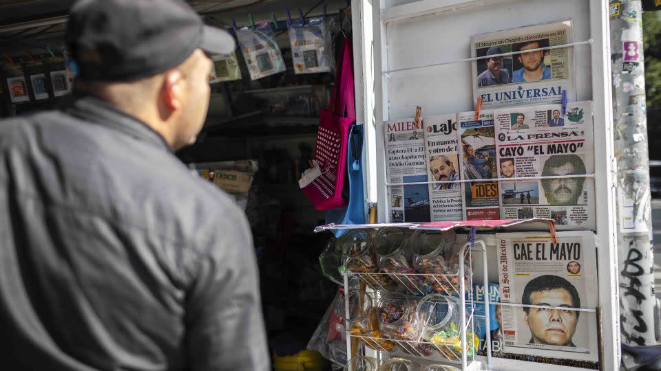 The front pages of Mexican newspapers showed the news of the capture of Ismael "El Mayo" Zambada. - Rodrigo Oropeza/AFP/Getty Images