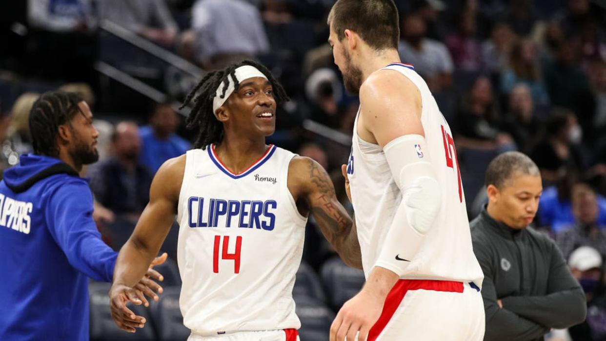 <div>Terance Mann #14 and Ivica Zubac #40 of the LA Clippers. (Photo by David Berding/Getty Images)</div> <strong>(Getty Images)</strong>