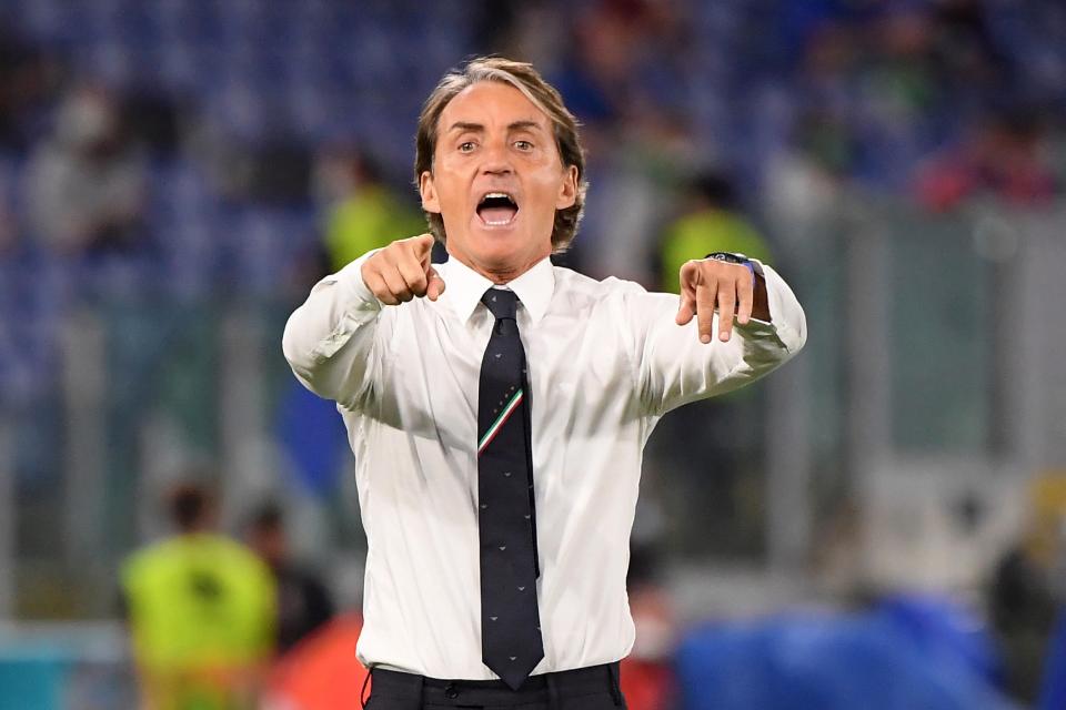 Italy manager Roberto Mancini (AP)