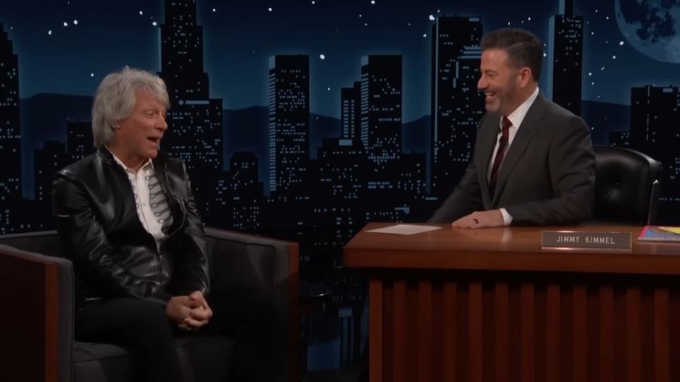 After chatting with the King of Pop, Bon Jovi said he and his bandmates were invited to Jackson’s hotel room for a night of partying. Jimmy Kimmel Live / youtube
