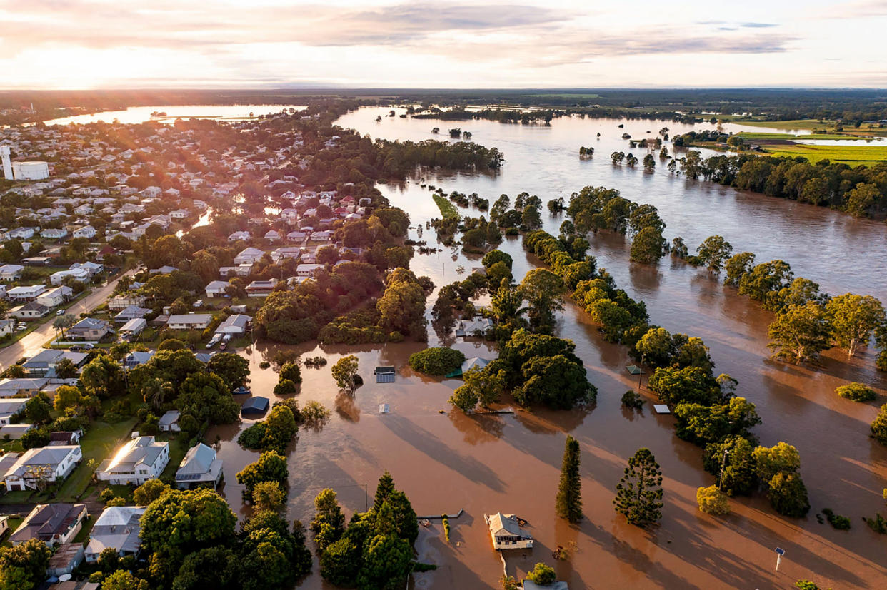 Flood in Maryborough in Queensland, Australia, on Feb. 28, 2022. (Queensland Police via AFP - Getty Images)