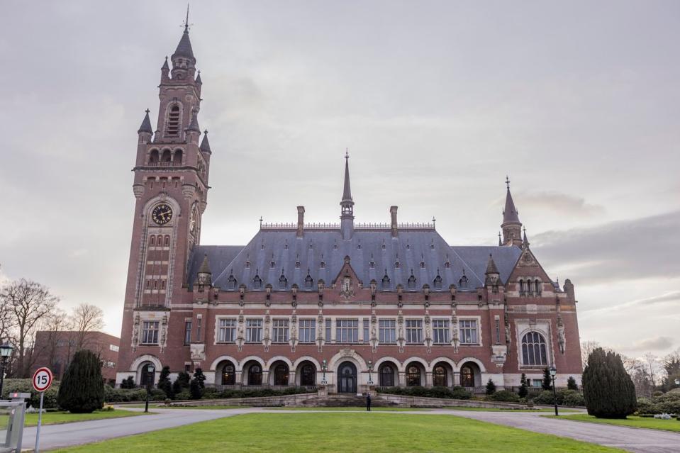 The Peace Palace building of the International Court of Justice in the Hague. (Nicolas Economou/NurPhoto via Getty Images)