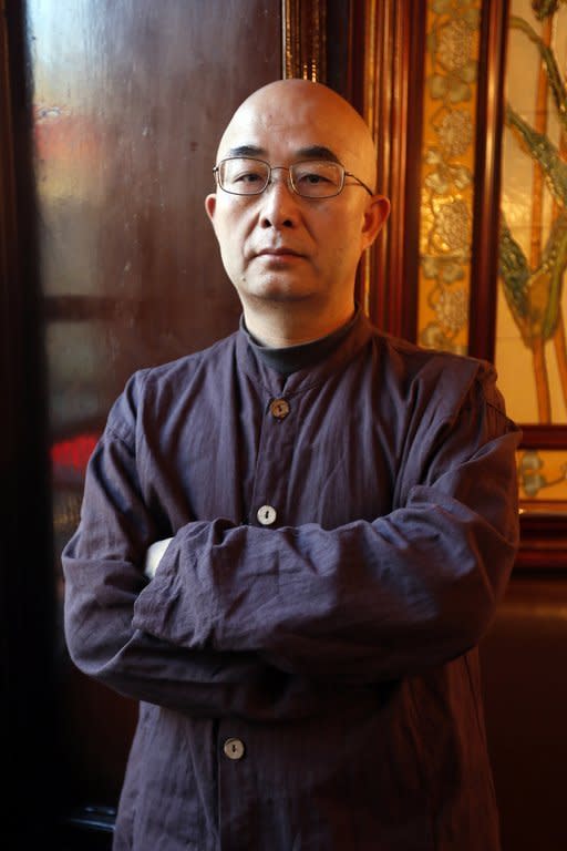 Chinese dissident writer Liao Yiwu at a promotion in Paris on January 16, 2013 for his book. He says he has little hope that human rights in China will improve under Xi Jinping, who was appointed new head of the Communist Party in the autumn and is expected to be anointed President later this year