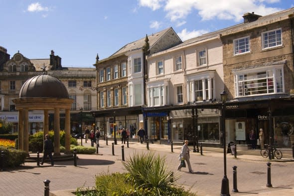 England, North Yorkshire, Harrogate, Town centre view