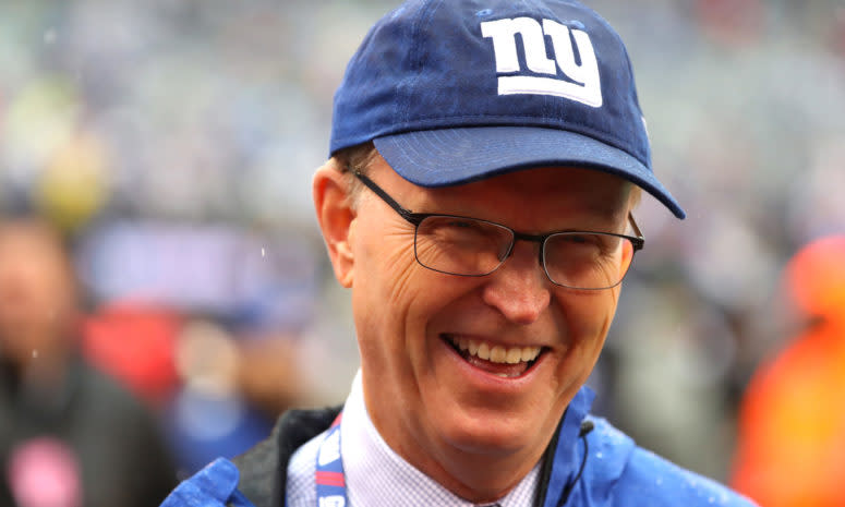 A closeup of Giants co-owner John Mara.