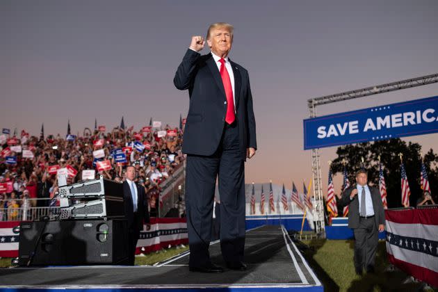 Former President Donald Trump greets supporters during his Save America rally in Perry, Georgia, on Sept. 25. (Photo: Ben Gray via Associated Press)