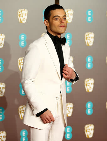 Rami Malek arrives at the British Academy of Film and Television Awards (BAFTA) at the Royal Albert Hall in London, Britain, February 10, 2019. REUTERS/Henry Nicholls