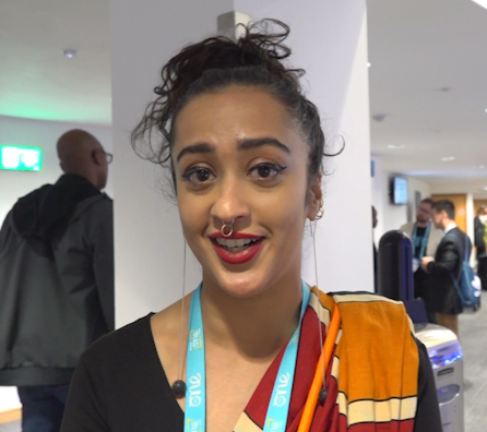 Akanksha Deo Sharma, a One Young World delegate from India, at the summit in Belfast (Claudia Savage/PA)