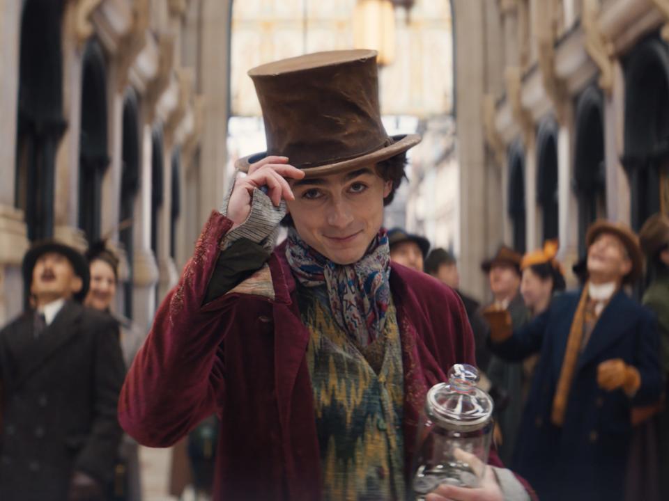 Timothée Chalamet as Willy Wonka in "Wonka."