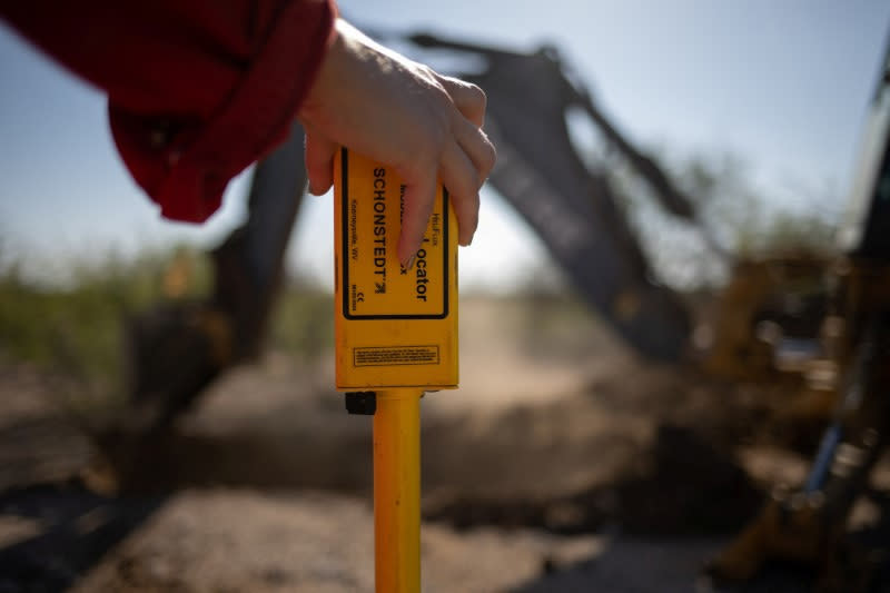 Oil and gas lawyer Stogner uses metal detector to search for abandoned wells in Pecos County, Texas