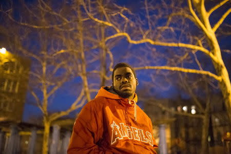 Eric Harmon, 20, poses for a photograph at a playground near his house in the Bronx borough of New York, January 17, 2015. Harmon says he was incarcerated on Rikers Island from 2010 to 2011 when he was sixteen years old, for a drug charge. In one incident, Harmon says he was taken to a room without cameras. He says he was hit by a correctional officer and he struck back. Following the exchange, Harmon says other correctional officers entered the room and continued to strike him. "He smacked me. Me and him started fighting. A couple other COs (correctional officers) jumped in. They beat me up for a little bit." Harmon says he did not report the incident because, "I never seen a good outcome of someone reporting a CO." Rikers, one of the largest jail complexes in the country which houses around 9,800 prisoners, came under scrutiny after the Justice Department in August 2014 issued a report that described a pattern of violent abuse of male inmates aged 16 to 18 by jail staff. In response to questions from Reuters, a spokesman for Rikers Island Department of Correction (DOC) said that, "Since Commissioner (Joseph) Ponte's appointment last year, he has significantly reformed the care and custody of adolescent inmates, resulting in substantial decline in violence in the adolescent facility." The spokesman added that safety for staff and inmates is Commissioner Ponte's "top priority" and that "DOC has a zero-tolerance police with regards to abuse." Reuters has been unable to independently verify the statements provided by the individual in this portrait. Picture taken January 17, 2015. REUTERS/Elizabeth Shafiroff