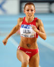 Bulgaria's Ivet Lalova competes in heat 3 during the women's 60m semi-final at the 2012 IAAF World Indoor Athletics Championships at the Atakoy Athletics Arena in Istanbul on March 11, 2012. AFP PHOTO / GABRIEL BOUYS (Photo credit should read GABRIEL BOUYS/AFP/Getty Images)