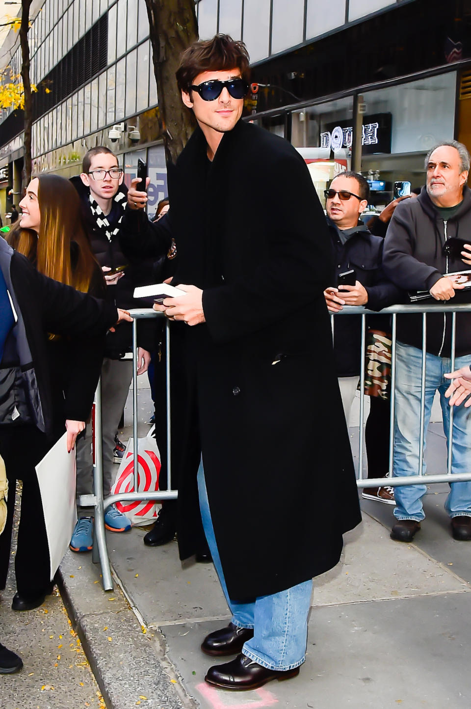 Jacob Elordi is seen outside the "Today" show on October 24, 2023 in New York City.