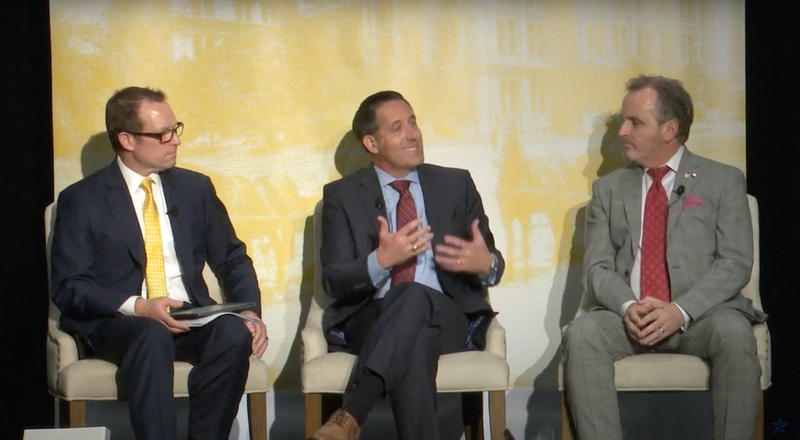 TPPF’s Jason Isaacs, Texas Comptroller Glenn Hegar, and State Sen. Bryan Hughes at the panel discussion on March 2.