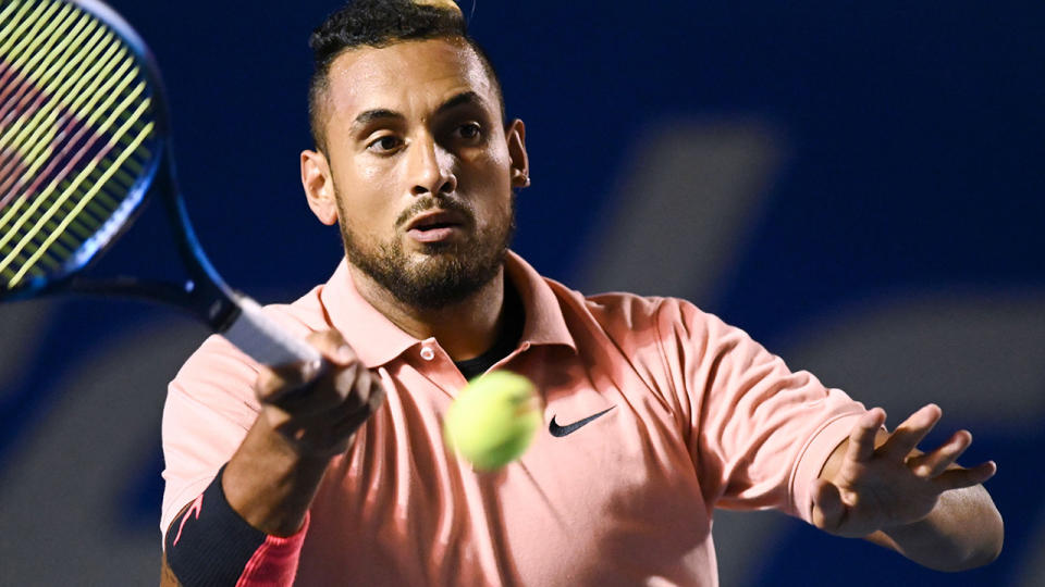 Nick Kyrgios, pictured here in action at the Mexico Open in February.