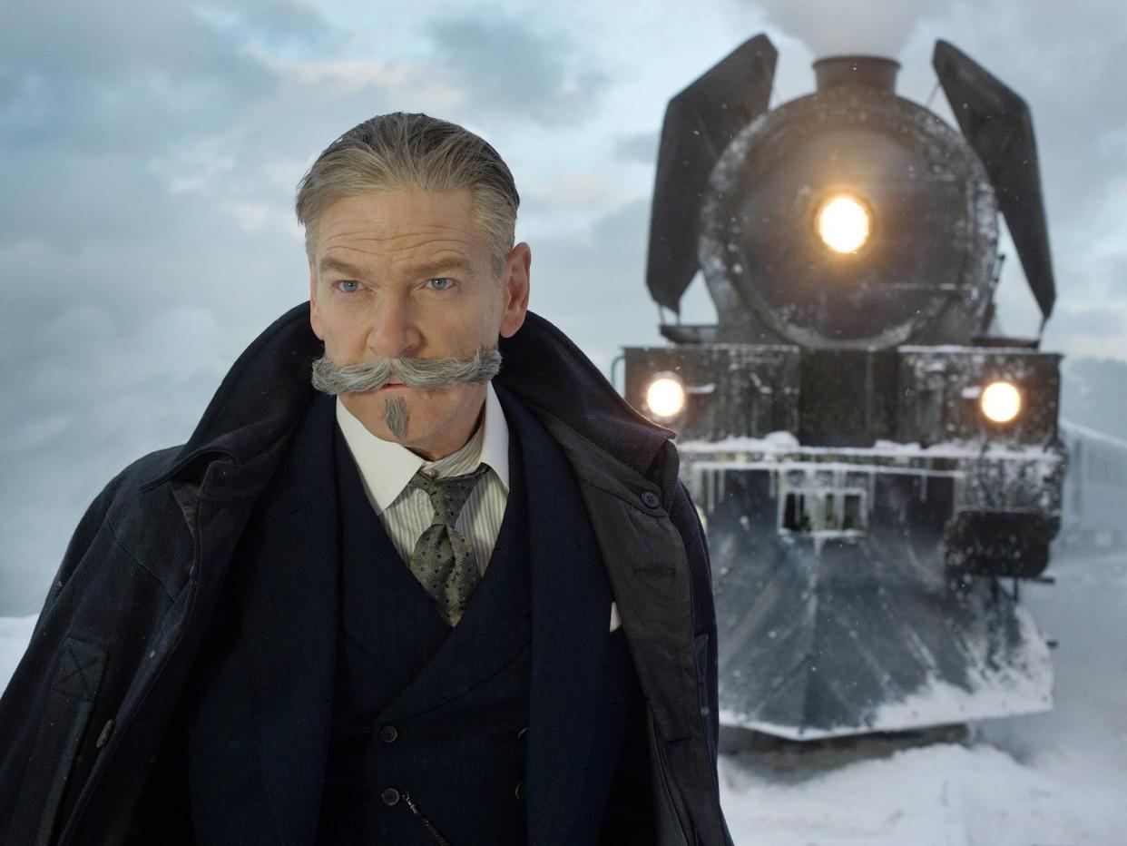 Kenneth Branagh as Hercule Poirot with his moustache in 'Murder on the Orient Express': Twentieth Century Fox