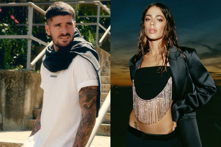 Rodrigo De Paul recibió a Tini Stoessel y compartieron un fogoso beso