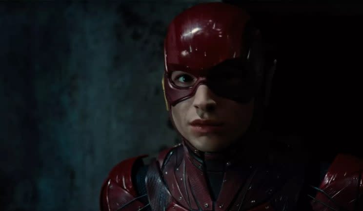 Ezra Miller as The Flash - Credit: Warner Bros.