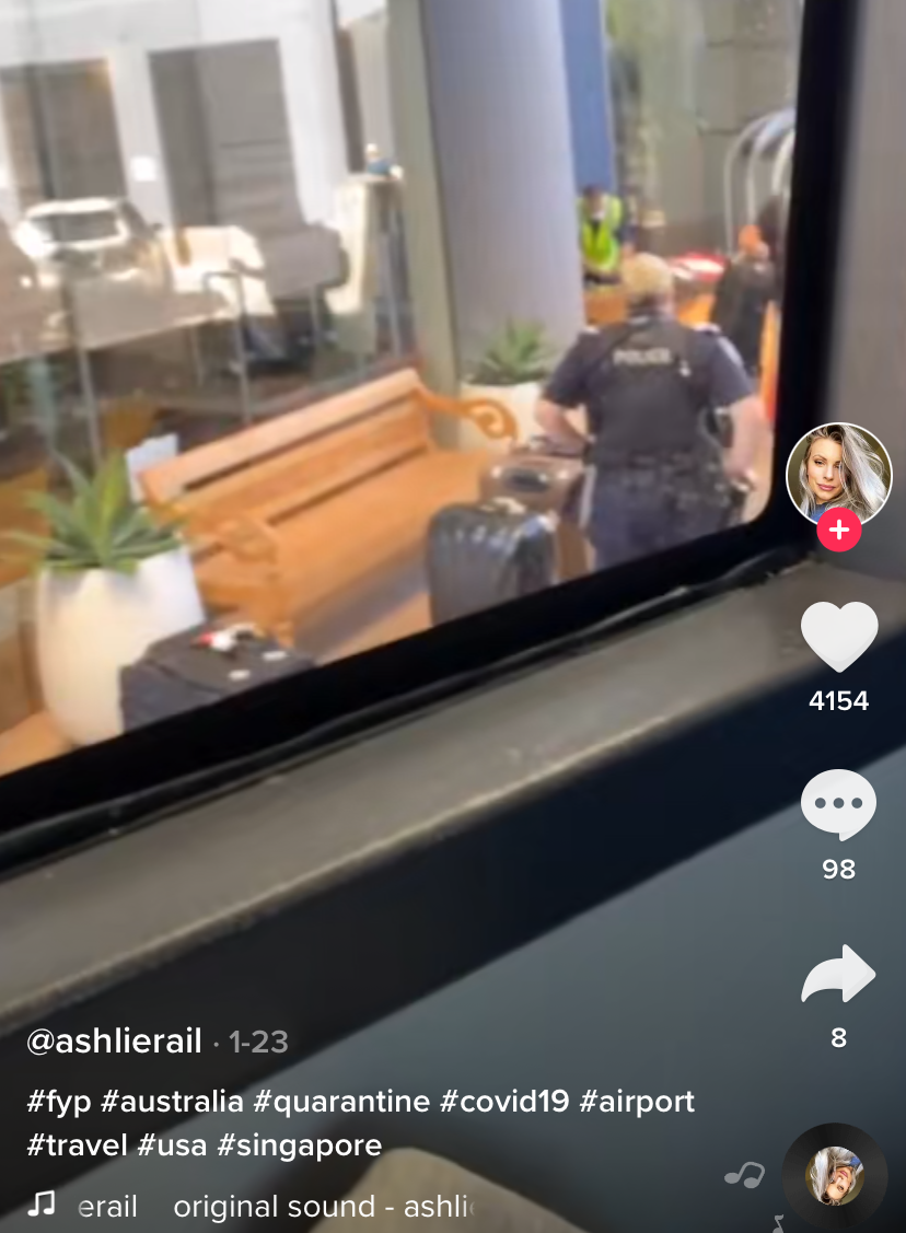 TikTok showing Police handling bags NSW