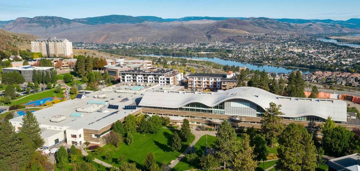 Thompson Rivers University, located in Kamloops, B.C., has cut four visual arts programs after concerns over low enrolment and high per-student costs.  (Thompson Rivers University - image credit)