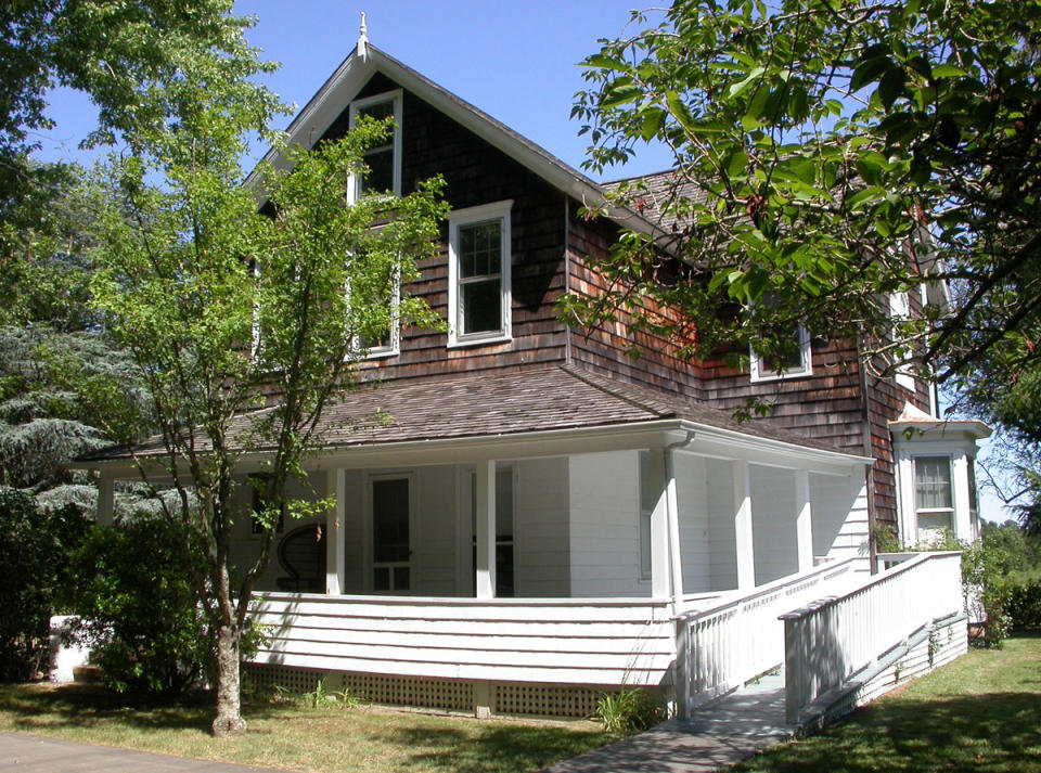 In this May 5, 2010 photo provided by the Pollock-Krasner House and Study Center, the 1879 home in East Hampton, N.Y., once shared by abstract expressionist painters Jackson Pollock and Lee Krasner is shown. Pollock, who would have turned 100 in 2012, will have the anniversary of his birth observed with exhibitions, fundraisers and other events throughout the year.  (AP Photo/Pollock-Krasner House and Study Center, Helen Harrison)