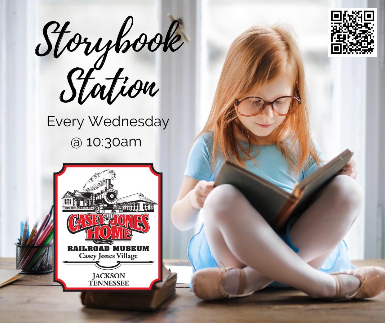 Storybook Station is held every Wednesday at 10:30 a.m.