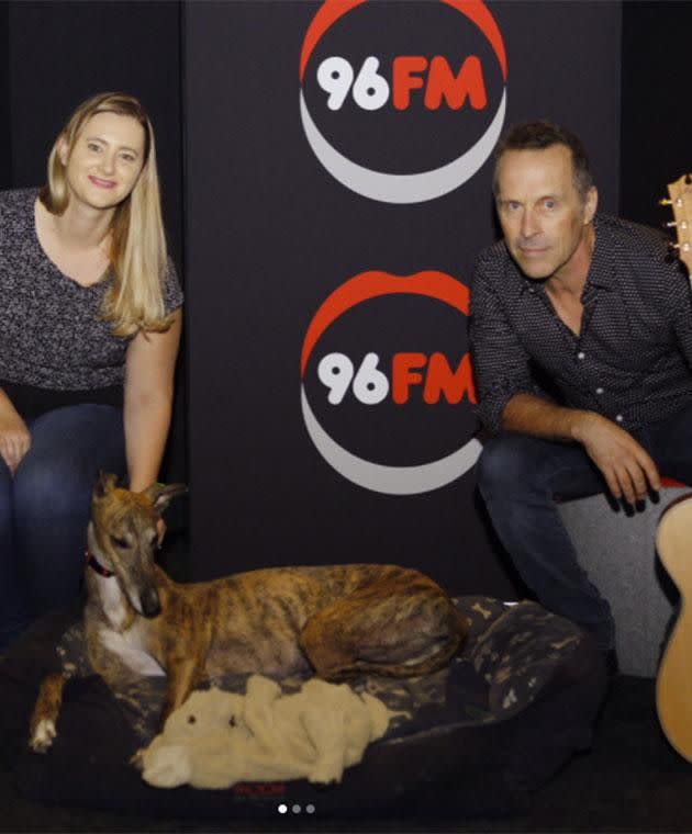 Magnus meets Mark Seymour from Hunters & Collectors. Photo: Supplied