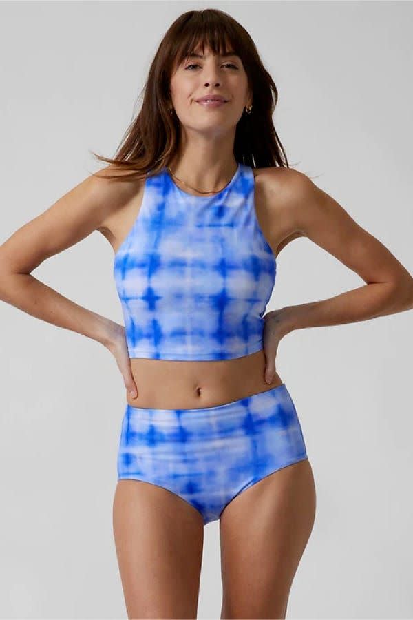 20) High-Waist Printed Bikini Bottom