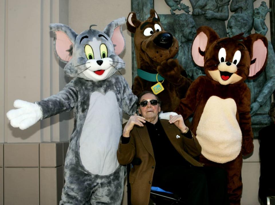 <div class="inline-image__caption"><p>Joseph Barbera, one of the founders of Hanna-Barbera, which shifted from the hijinks of Tom and Jerry to “fantasy violence” cartoons in the mid-1960s. </p></div> <div class="inline-image__credit">Reuters</div>