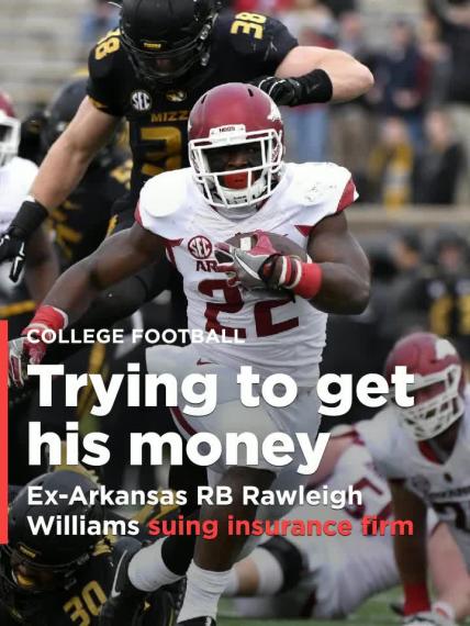 Former Arkansas star RB Rawleigh Williams suing Lloyd's over unpaid insurance policy