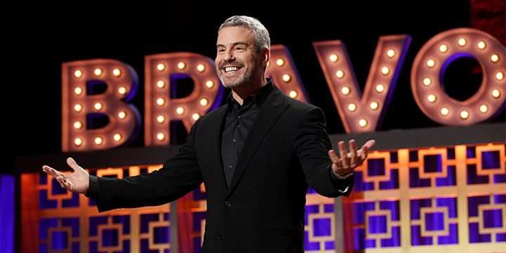 Andy Cohen kicks off the largest taping of WWHL! at the inaugural BravoCon. (Photo: Karlolina Wojtasik/Bravo/NBCU Photo Bank via Getty Images)